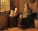 Bernard Jean Corneille Pothast At Mothers Knee painting